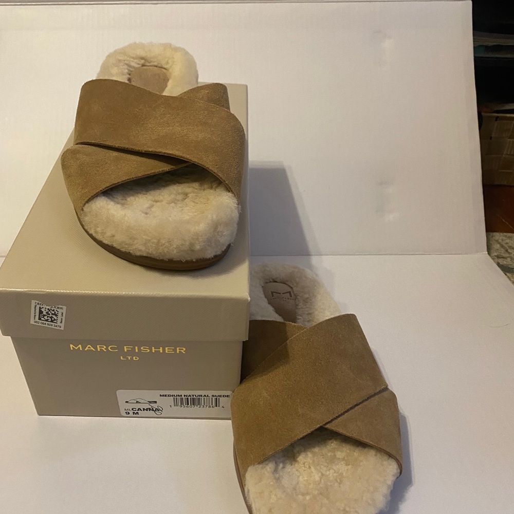 Marc Fisher Suede Comfy Slides